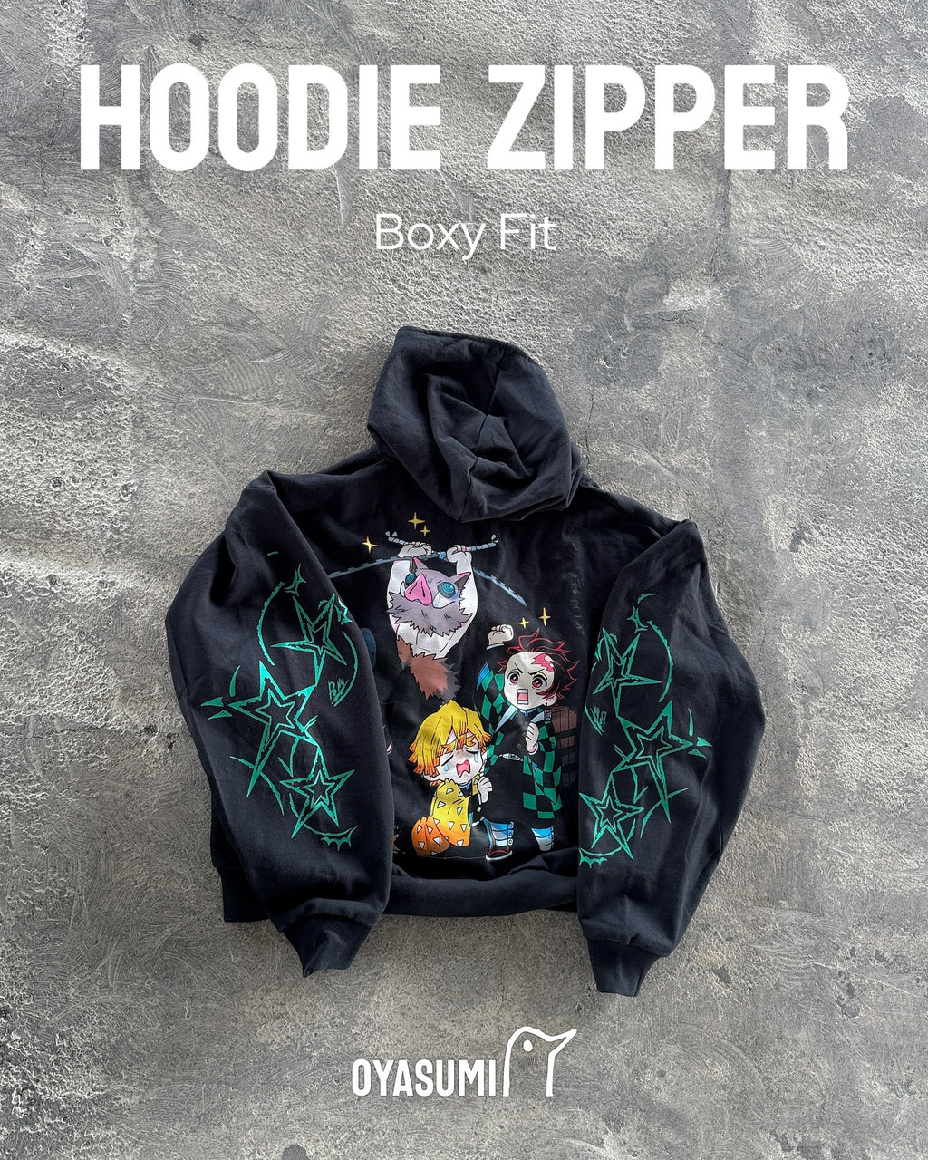 ZIP HOODIE BOXY FIT KIMETSU