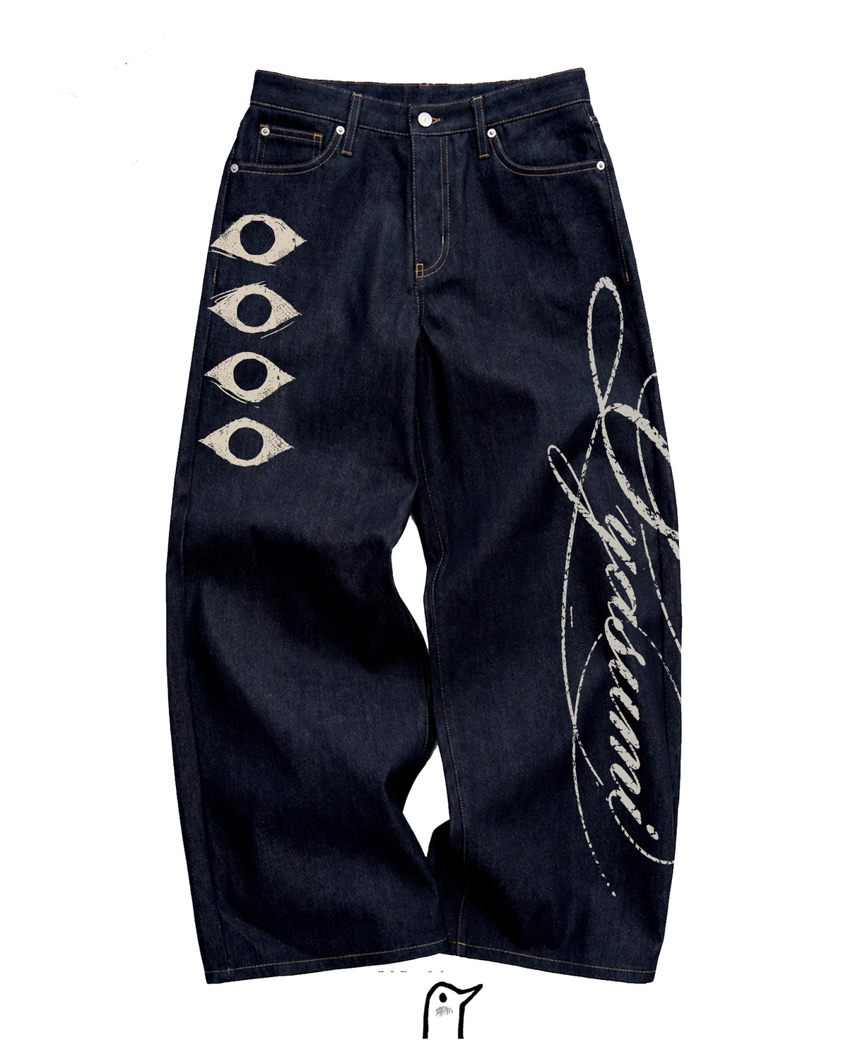 PANTALON BAGGY DE MEZCLILLA OYASUMI PUNPUN