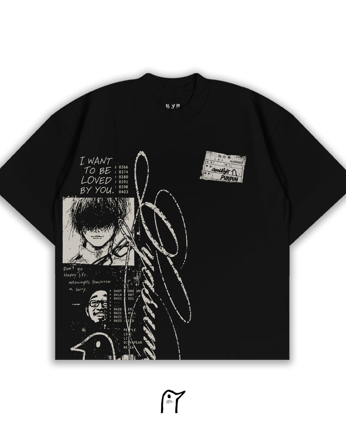 T-Shirt Boxy fit OYASUMI PUN PUN