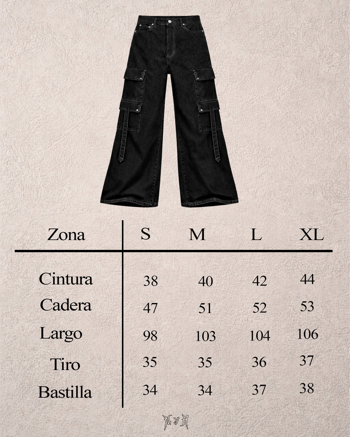 Tabla de medidas de PANTALON BAGGY DE MEZCLILLA SPIDERMAN