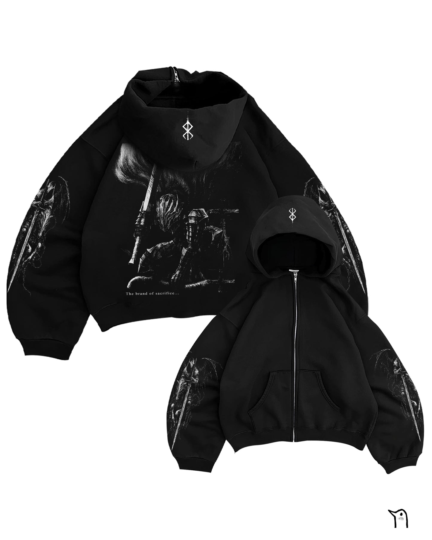 ZIP HOODIE BOXY FIT BERSERK