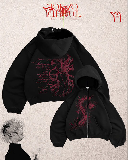 ZIP HOODIE BOXY FIT KANEKI KEN